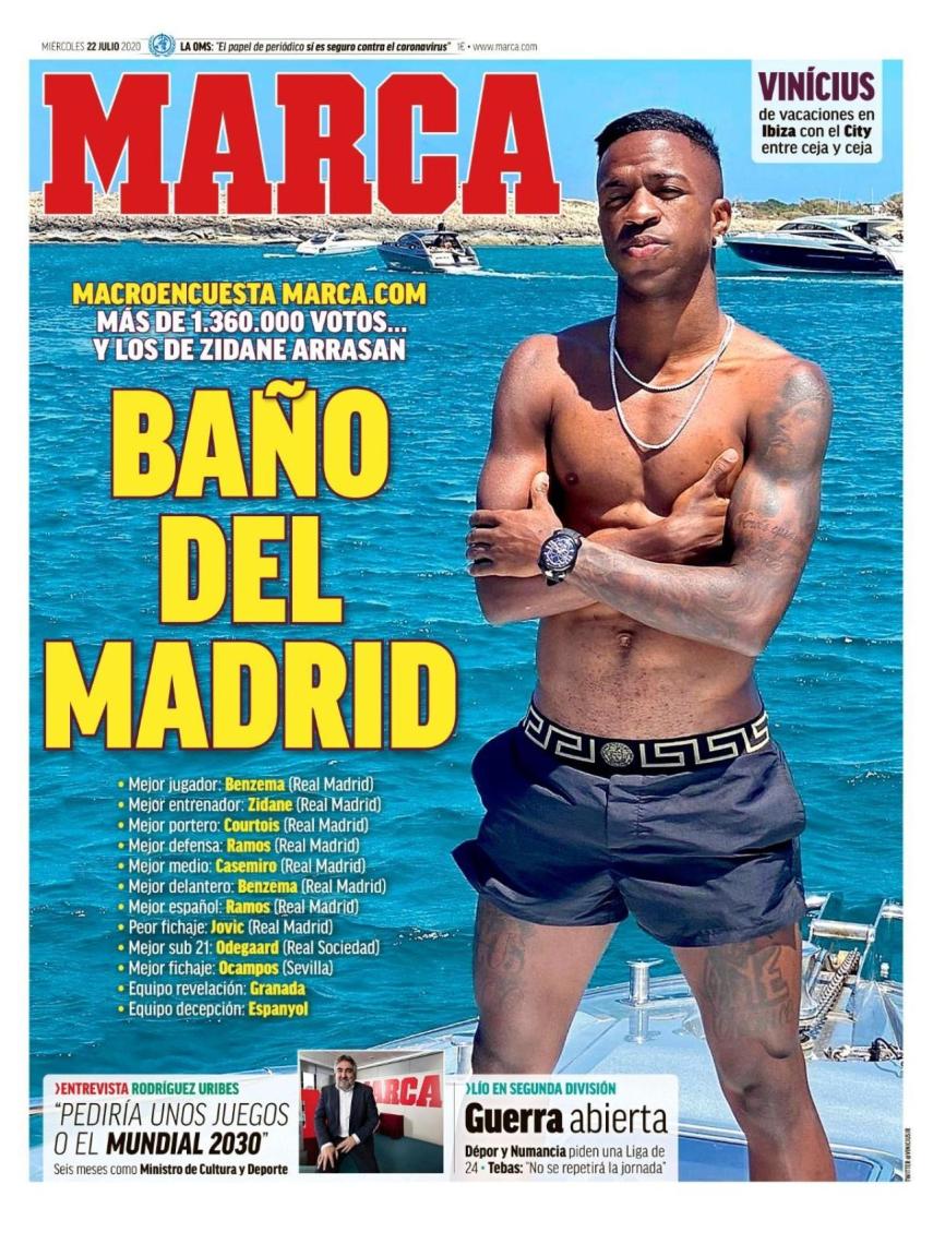 La portada del diario MARCA (22/07/2020)