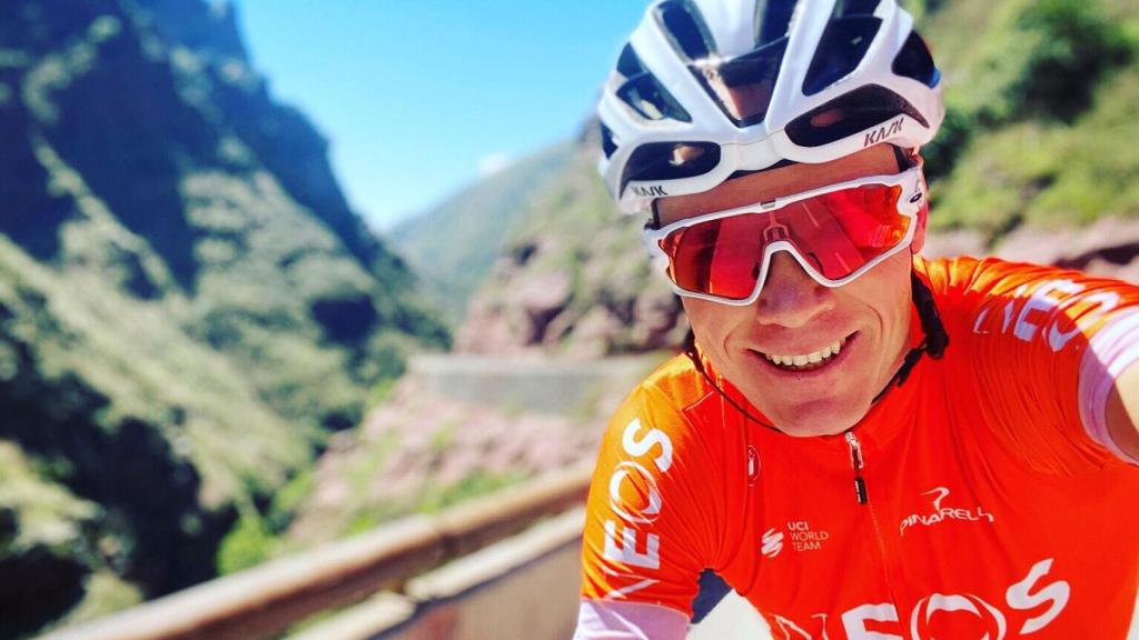 Chris Froome durante un entrenamiento en Tenerife