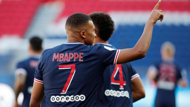 Kylian Mbappé, en el amistoso del PSG frente al Celtic de Glasgow