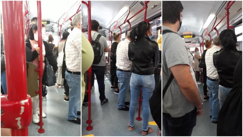 Quejas de los usuarios de los buses urbanos de A Coruña por las aglomeraciones
