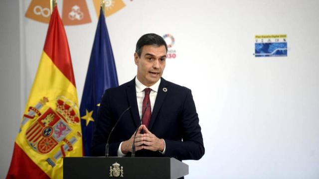 El presidente del Gobierno, Pedro Sánchez, preside la presentación de la agenda España Digital 2025 en Moncloa. Foto: Óscar Cañas - Europa Press