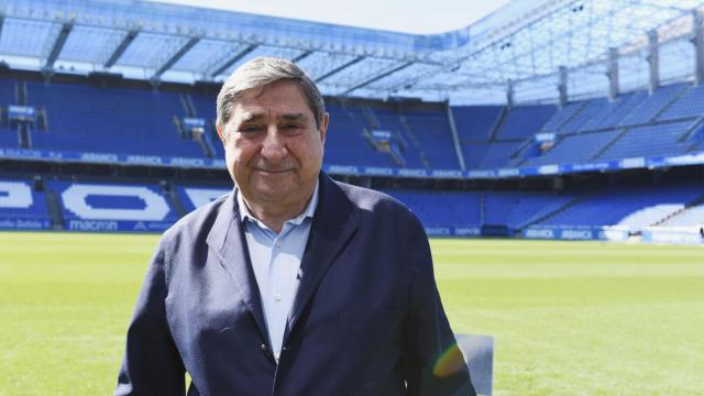 Augusto César Lendoiro, en el Estadio de Riazor del Deportivo de La Coruña