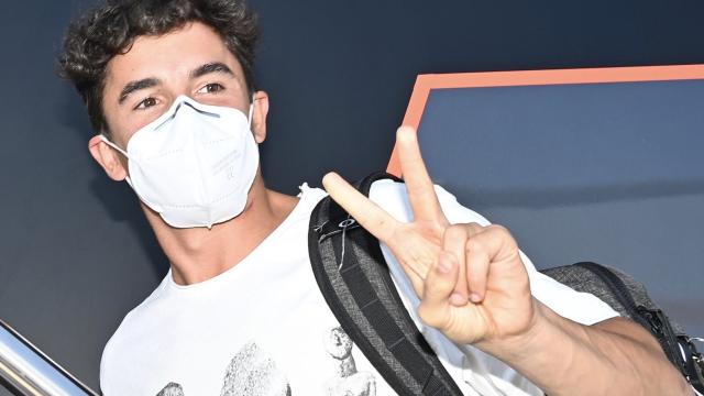 Marc Márquez a su llegada al GP de Jerez