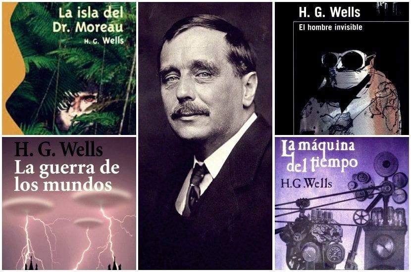 H.G. Wells y algunas de sus obras. https://www.actualidadliteratura.com