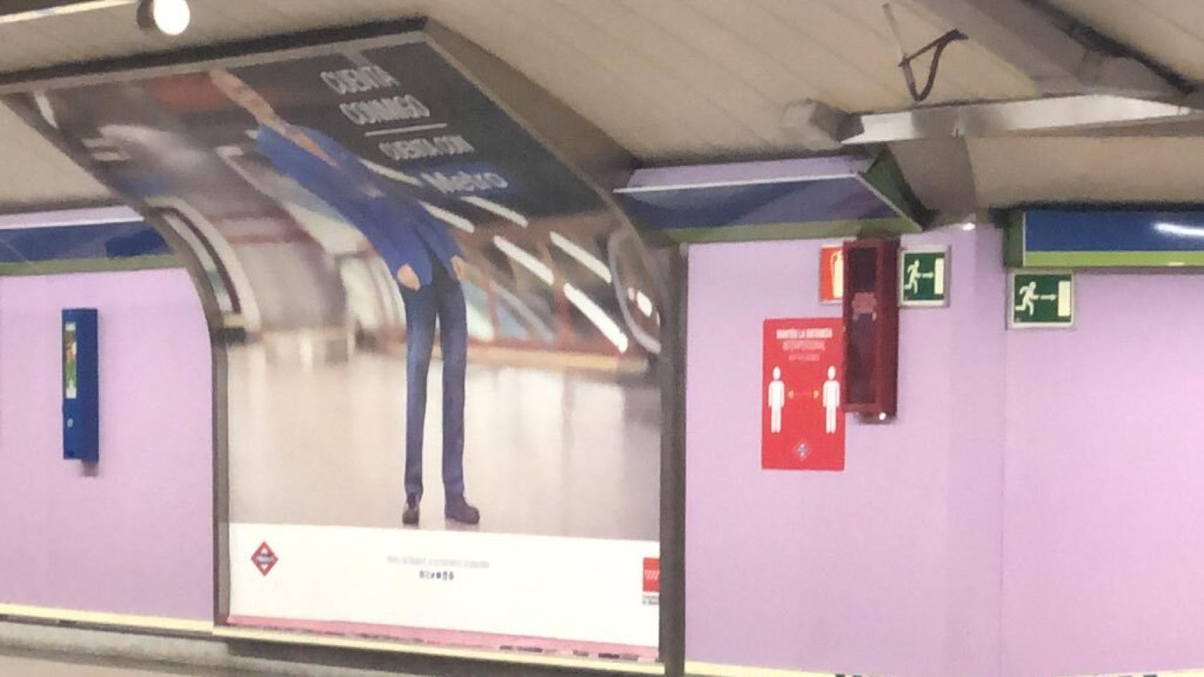 Uno de los criticados anuncios del Metro de Madrid.