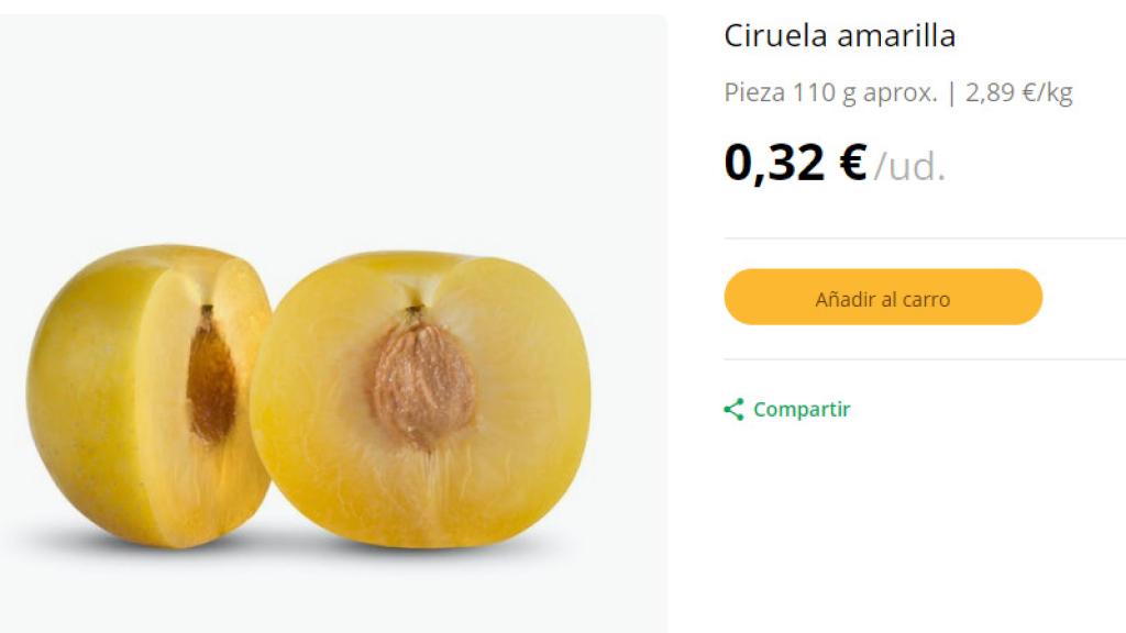 Ciruela amarilla.