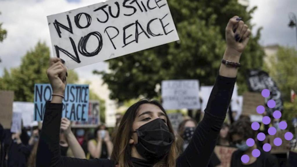 Manifestación del movimiento 'Las vidas negras importan' en Varsovia, Polonia.