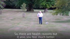 Boris Johnson en el vídeo en el que habla de sus problemas de sobrepeso.