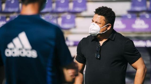 Ronaldo Nazario durante un entrenamiento del Valladolid