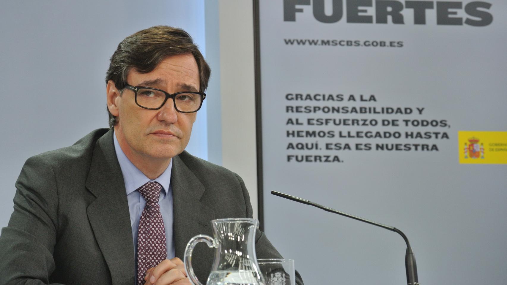 Salvador Illa, ministro de Sanidad, en rueda de prensa.