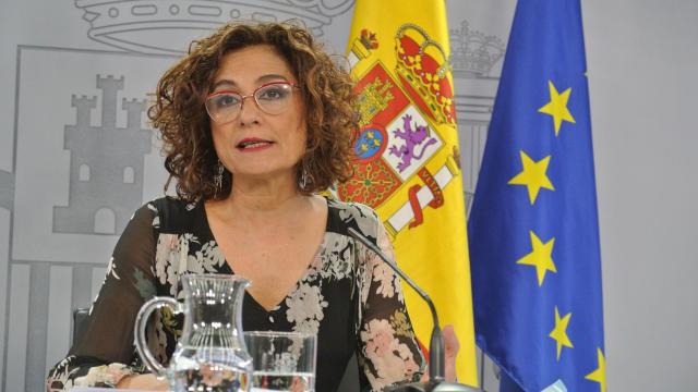 María Jesús Montero, ministra portavoz, en rueda de prensa, en Moncloa.