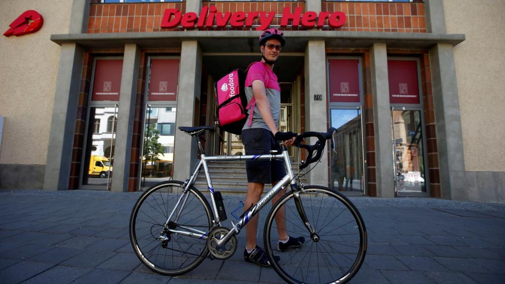 Un rider de Delivery Hero.