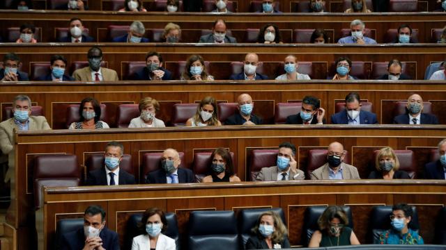 Bancada socialista en el Congreso de los Diputados este miércoles.