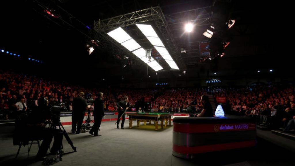 Partido de snooker con público antes de la pandemia del coronavirus