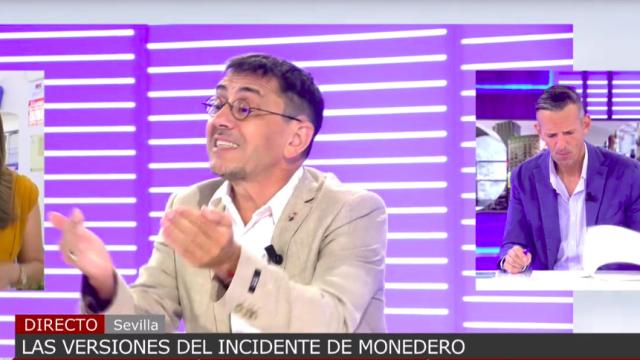 Monedero durante el rifirrafe que mantuvo con Prats.