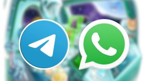 Logos de Telegram y WhatsApp