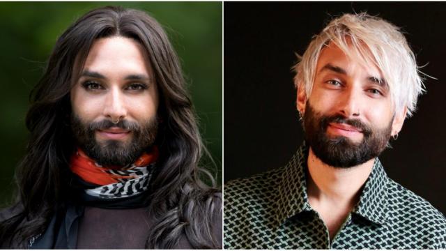 El antes y el después de Conchita Wurst en montaje de JALEOS.