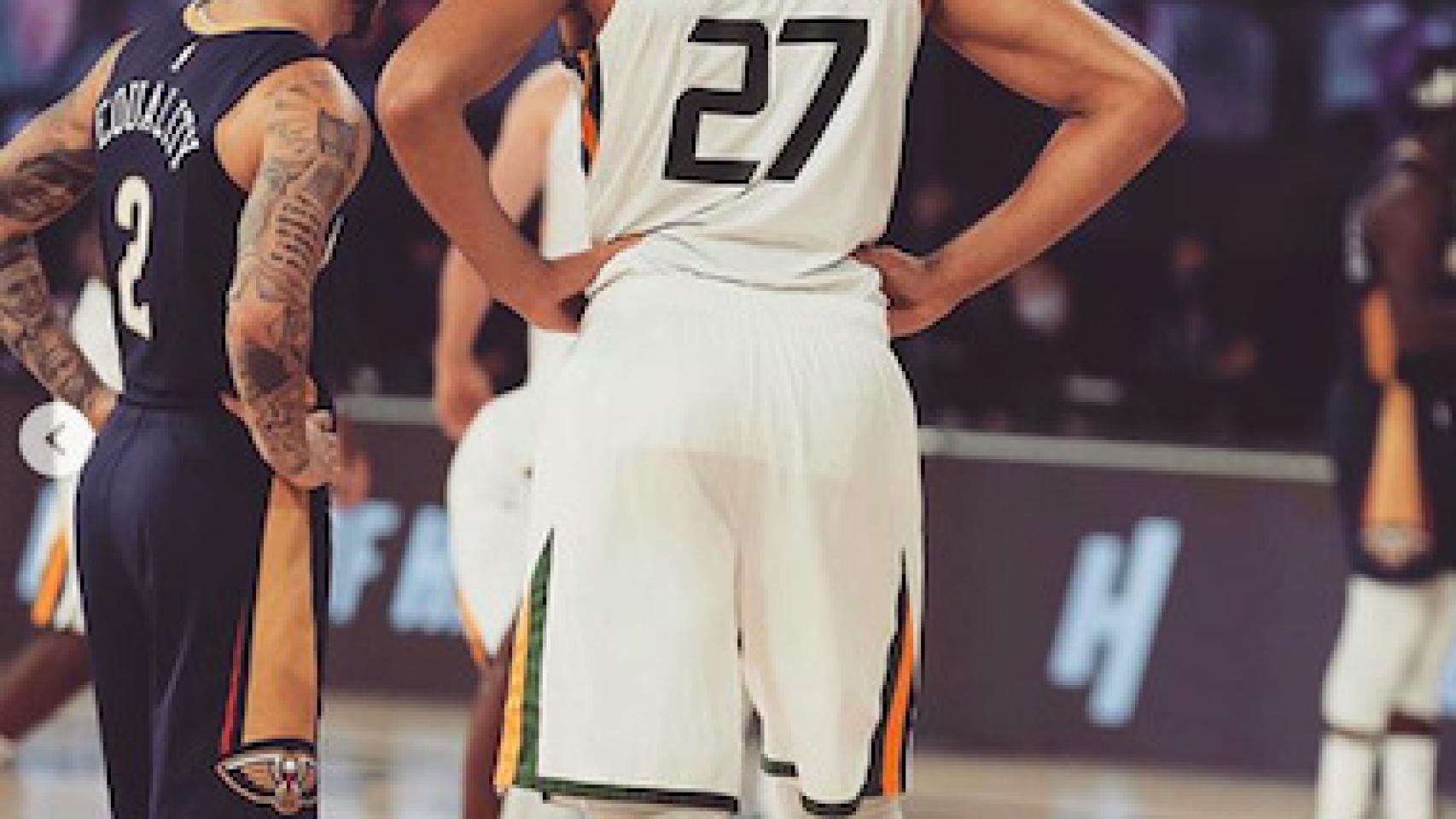 Rudy Gobert durante su partido contra los Pelicans