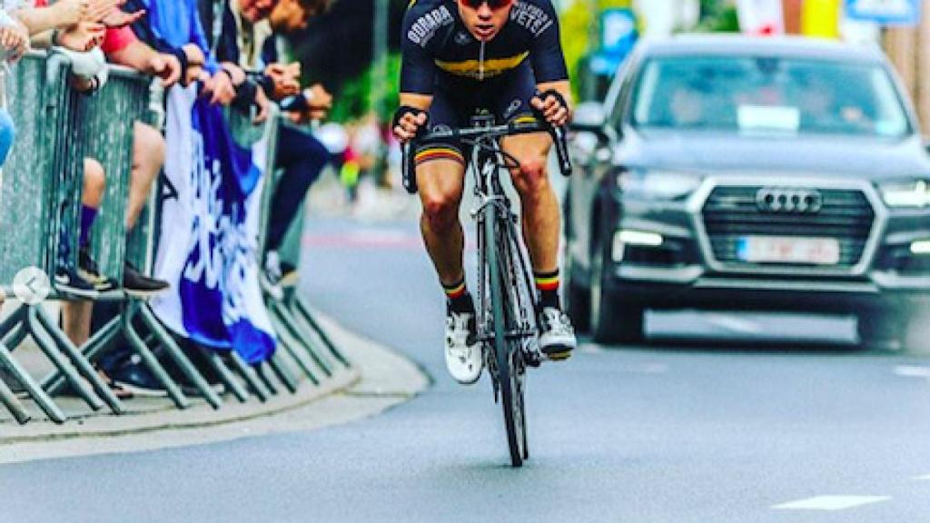 Remco Evenepoel durante una carrera