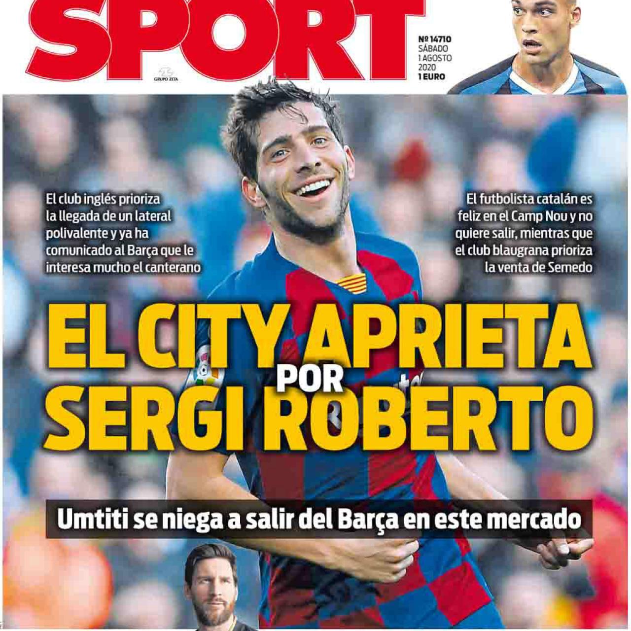 Portada Sport 1-08-2020