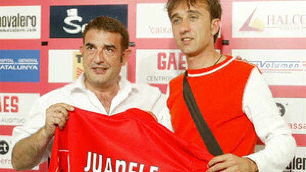 Juanele en su presentación con el Terrassa