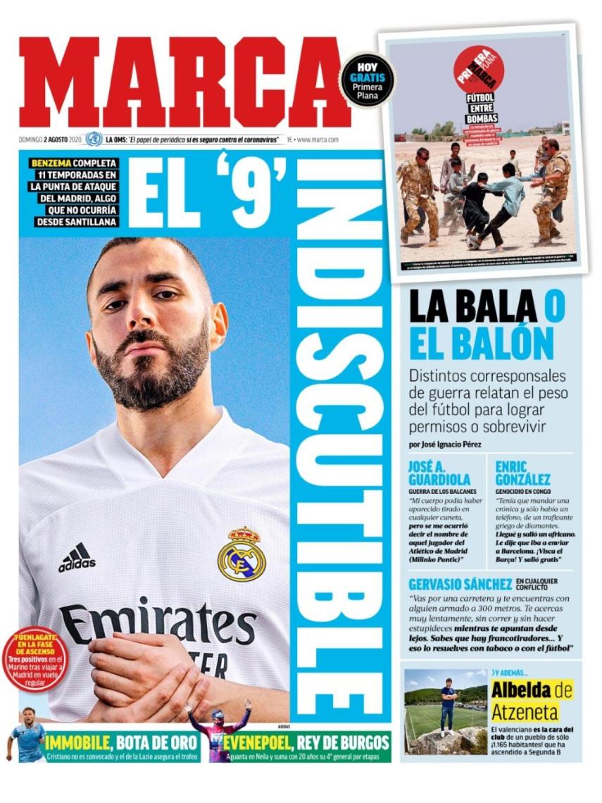 La portada del diario MARCA (02/08/2020)