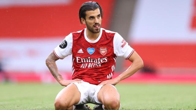 Dani Ceballos, en un partido del Arsenal durante la 2019/2020