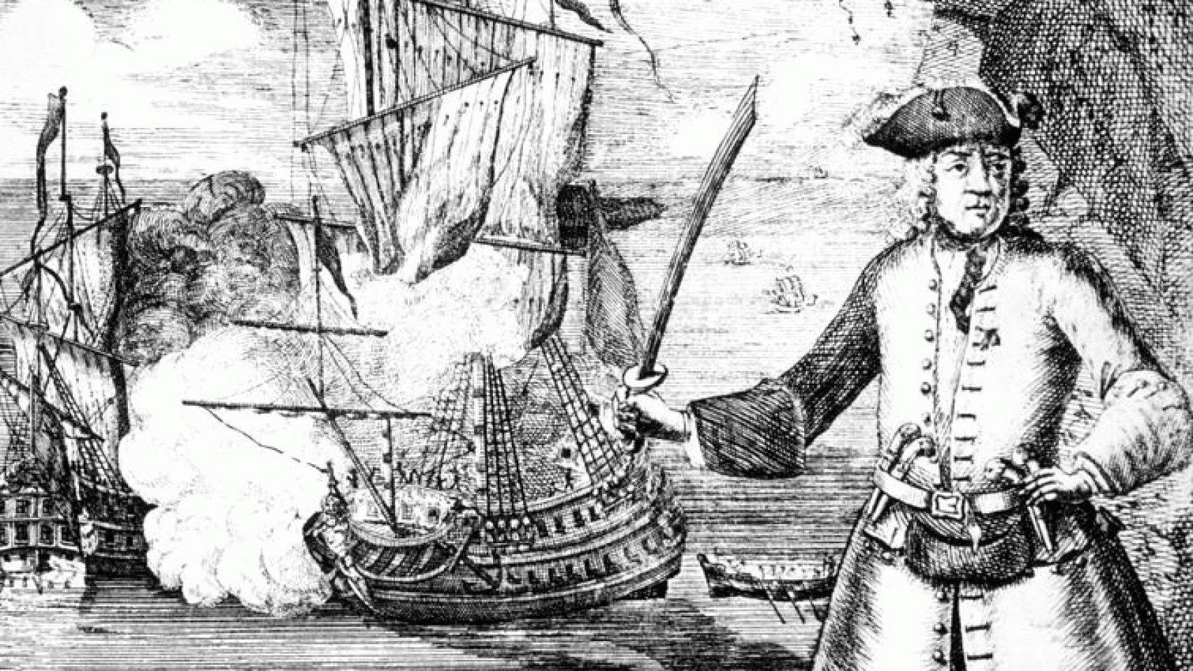 Una ilustración del siglo XVIII del pirata Henry Every.