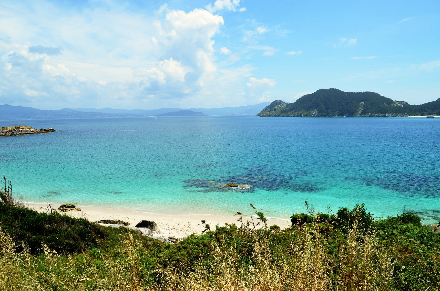 Las aguas color turquesa de las Islas Cíes