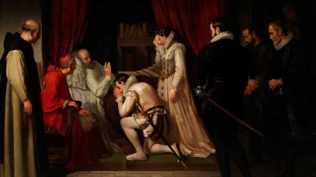 'Últimos momentos de Felipe II', un lienzo de Francisco Jover.