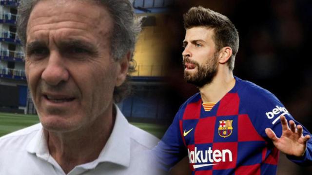 Óscar Ruggeri y Gerard Piqué