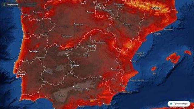 En gran parte del interior de la Península los termómetros superarán los 40 ºC.