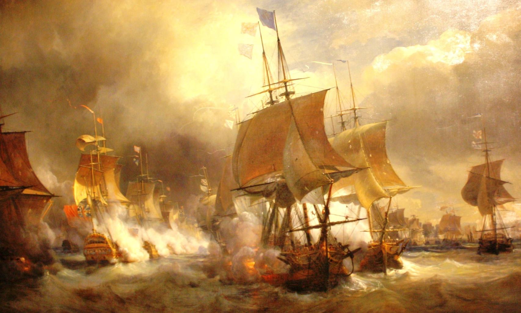 Batalla naval de Ushant (1778), por Théodore Gudin.
