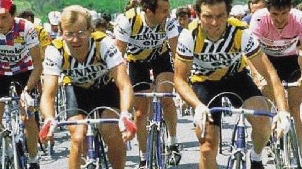Laurent Fignon y Bernard Hinault
