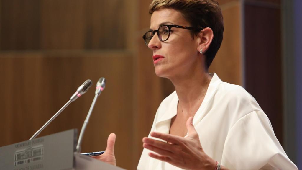 La presidenta del Gobierno de Navarra, María Chivite.