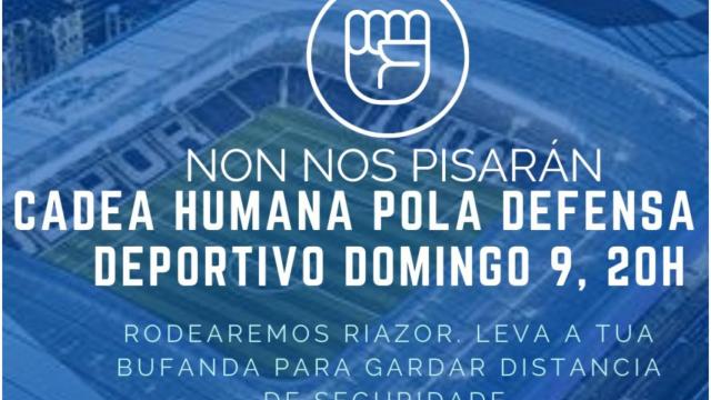 Anulada la cadena humana de protesta convocada por las peñas del Dépor el domingo