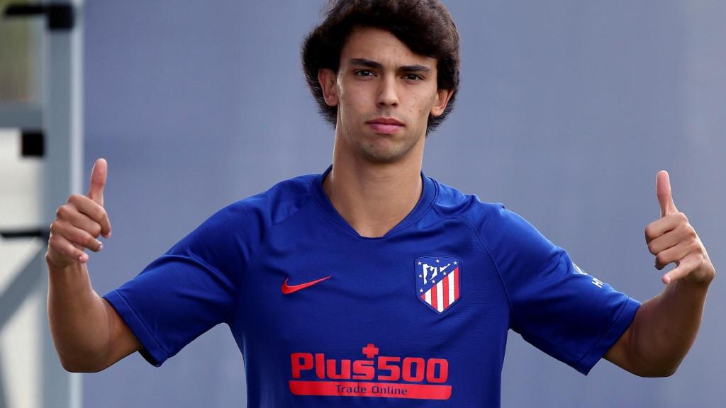 Joao Felix, en el entrenamiento de este sábado del Atlético de Madrid