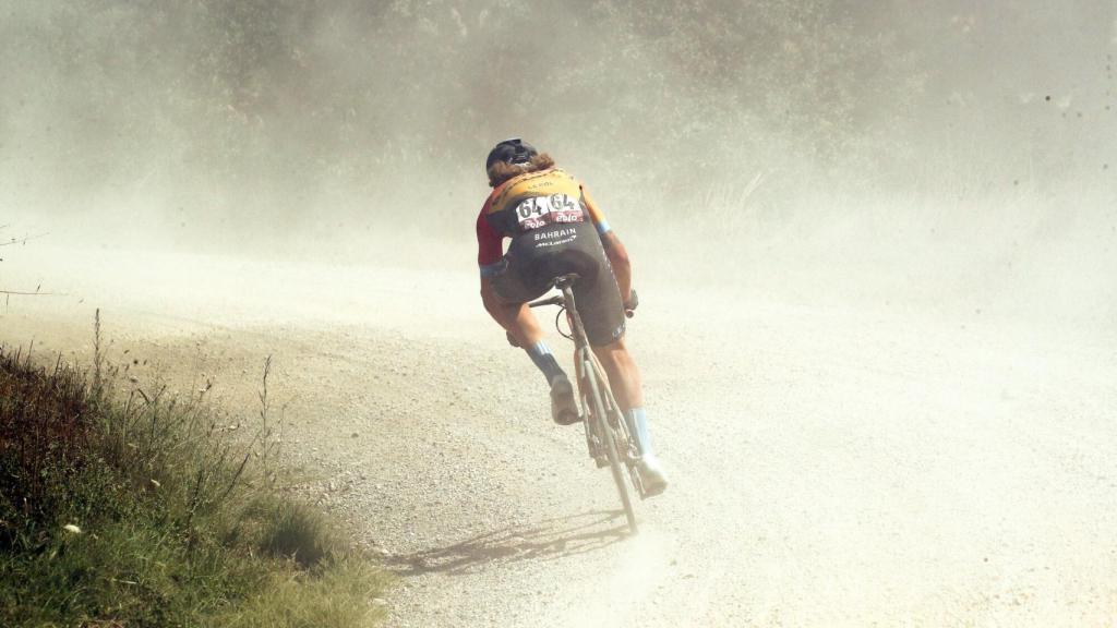 Iván García Cortina, durante una carrera en el 'sterratto'