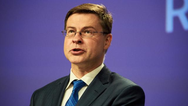 El vicepresidente de la Comisión Europea, Valdis Dombrovskis.