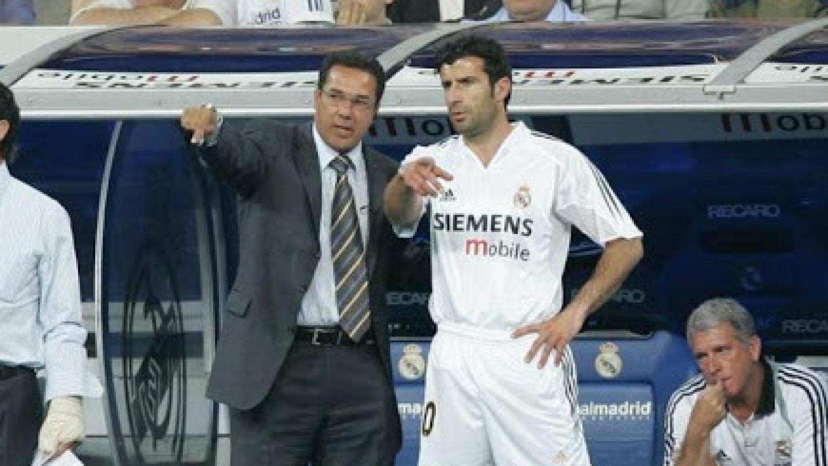 Luxemburgo y Figo en el Real Madrid