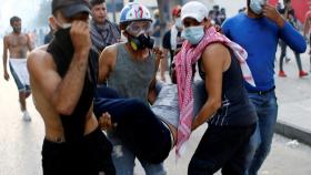 Las protestas sociales tras la explosión en Beirut.