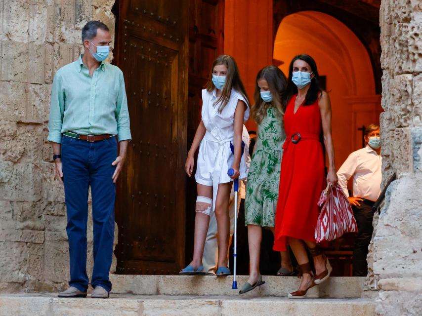 La Familia Real en su visita a Petra.