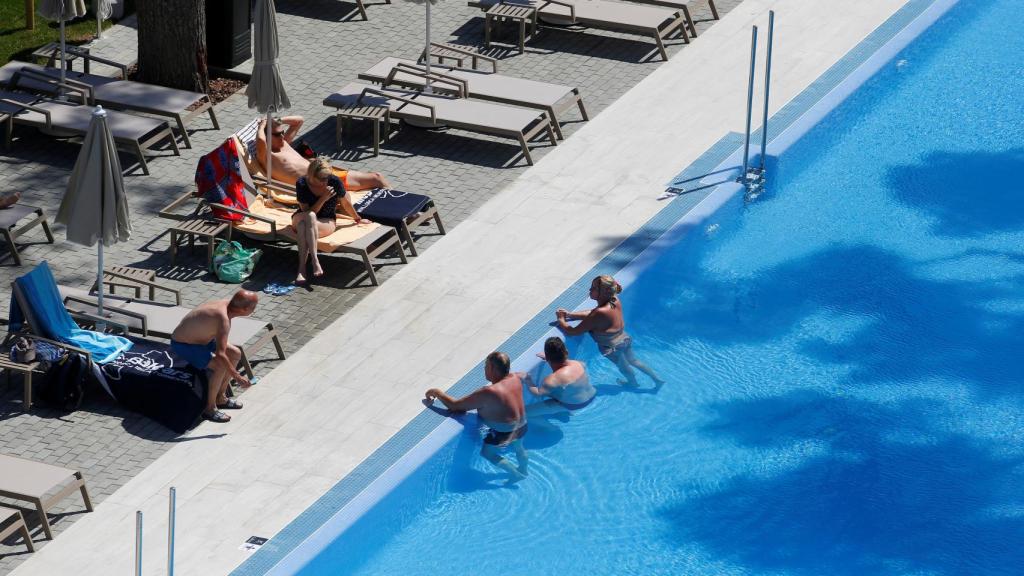 Turistas en Palma de Mallorca.