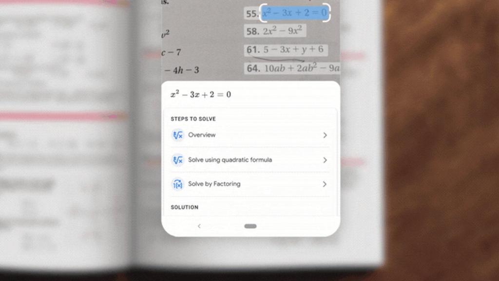 Google Lens nos presentará varias opciones para resolver ecuaciones