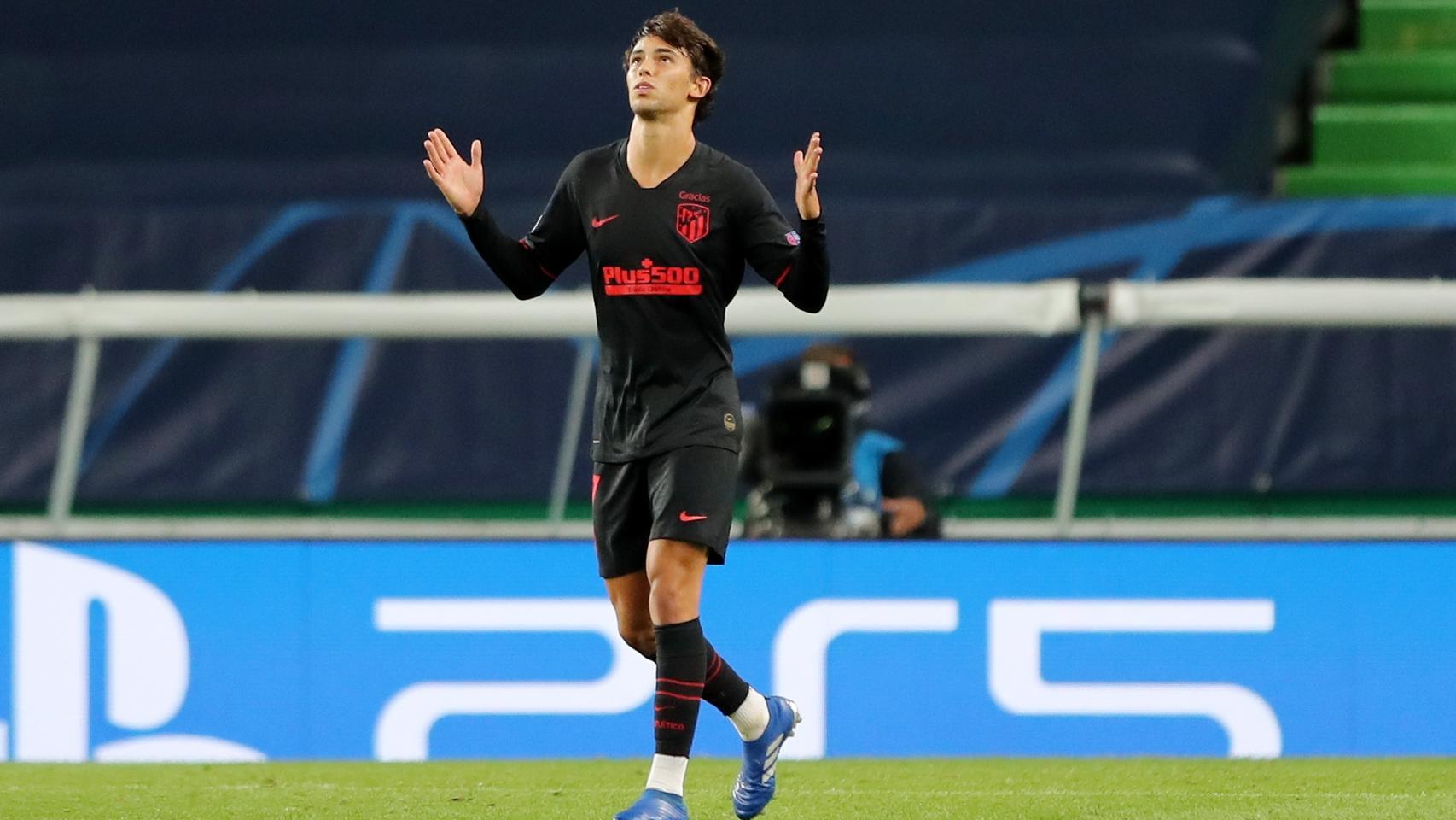 Joao Felix celebra un gol con el Atlético de Madrid