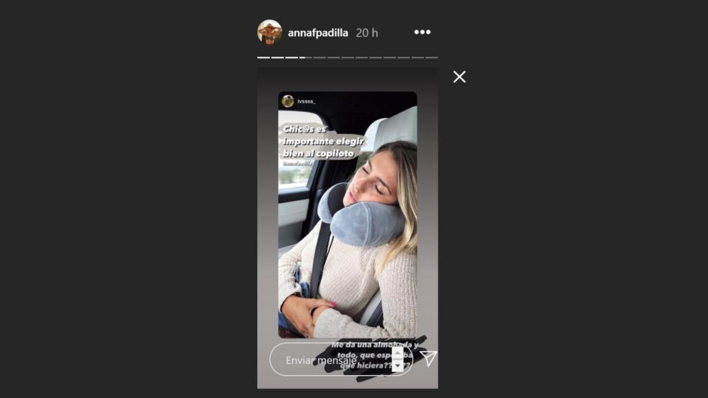 Storie de Anna Ferrer durante un trayecto en coche.