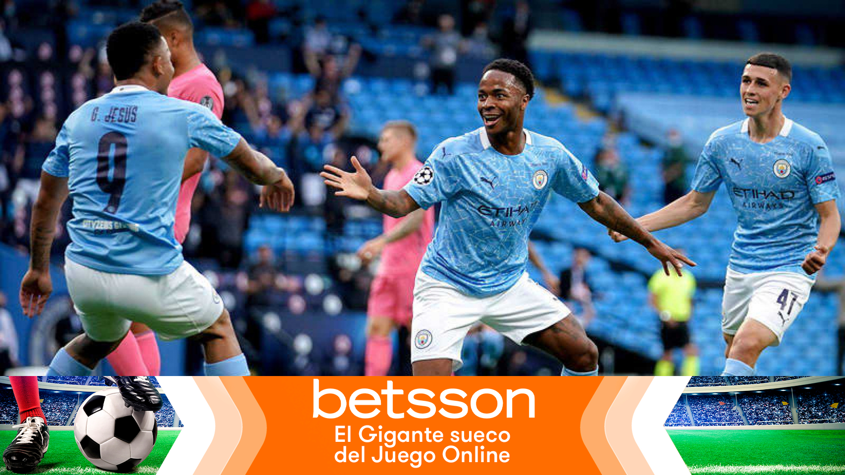 Los jugadores del Manchester City celebran uno de los goles ante el Real Madrid