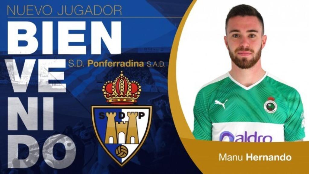 Manu Hernando seguirá en Segunda: el Real Madrid le cede a la Ponferradina