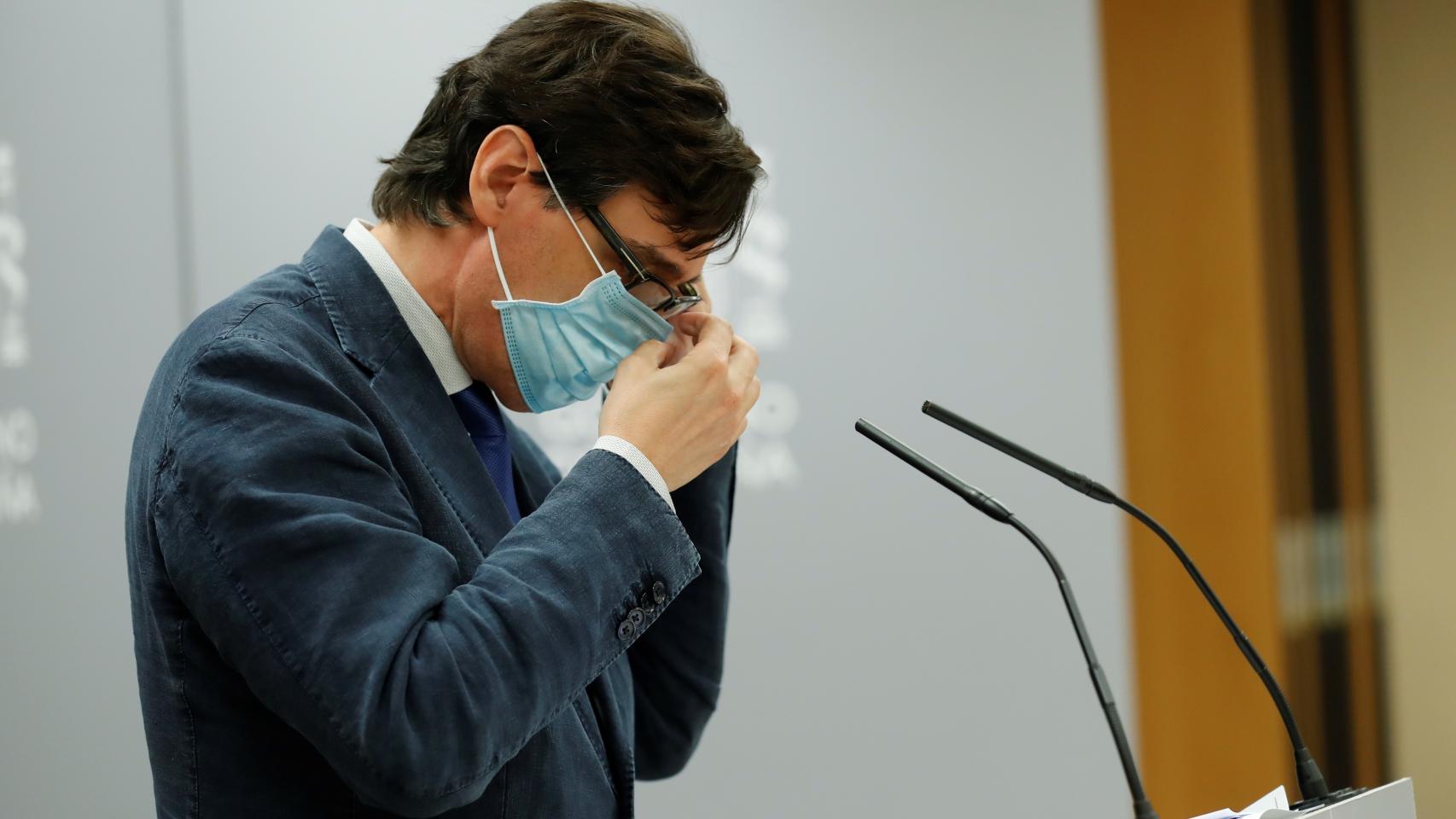 Salvador Illa, en rueda de prensa tras una reunión del Consejo Interterritorial.