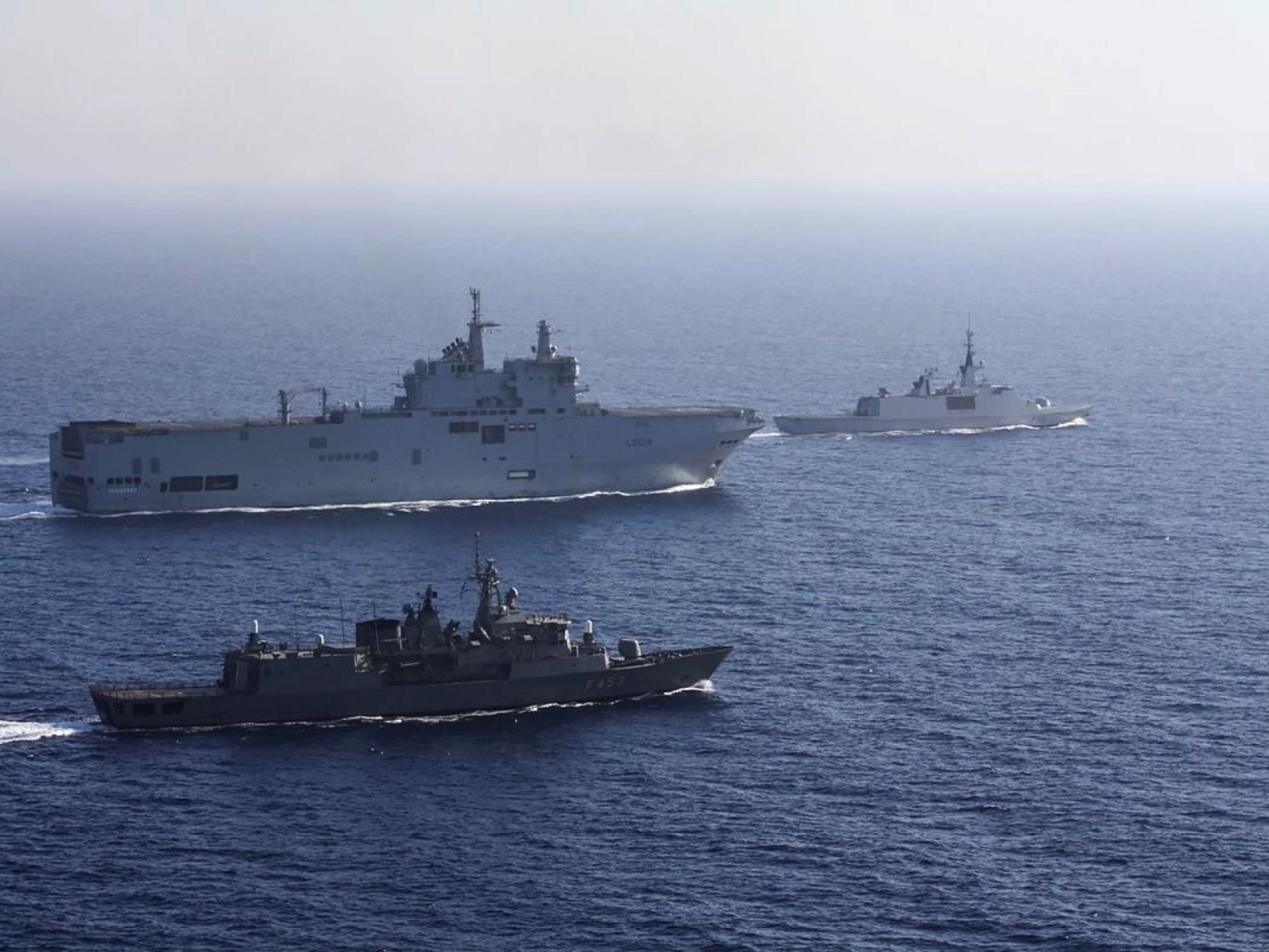 Maniobras militares de la UE en el este del Mediterráneo. Greek National Defence.